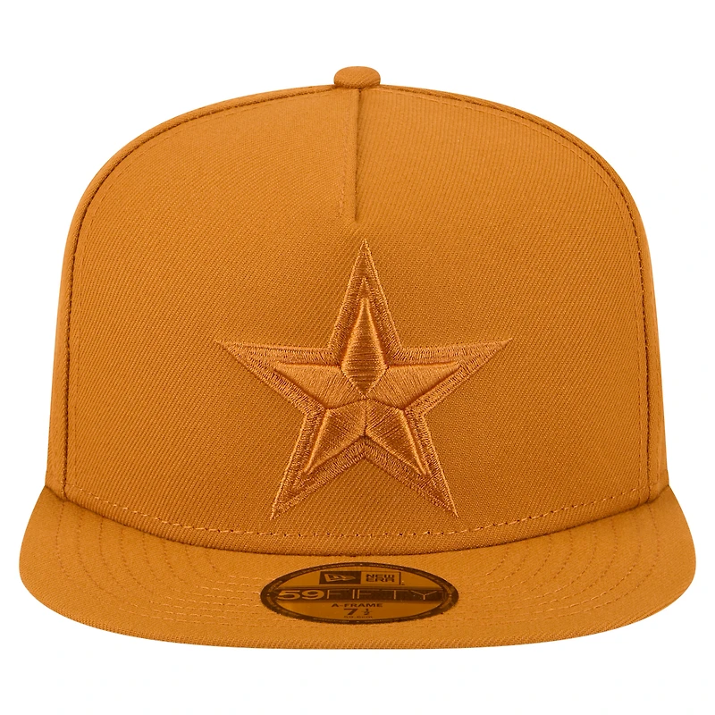 Casquette ajustée A-Frame 59FIFTY marron pour homme des Cowboys de Dallas New Era