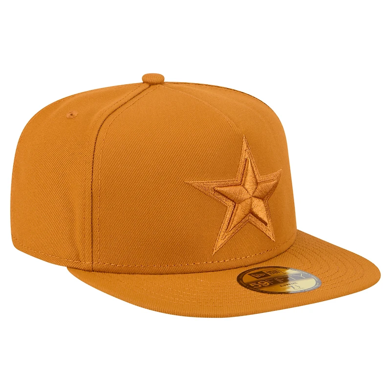 Casquette ajustée A-Frame 59FIFTY marron pour homme des Cowboys de Dallas New Era