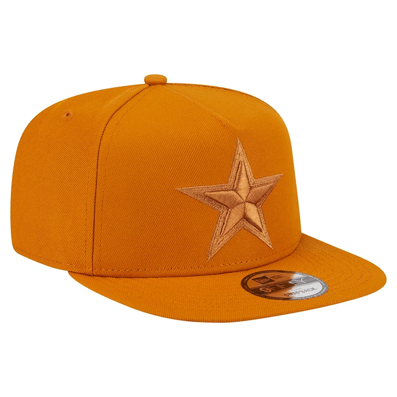 Casquette snapback A-Frame 9FIFTY marron pour homme, motif Dallas Cowboys, New Era