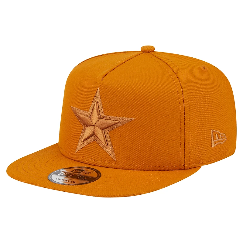 Men's New Era Brown Dallas Cowboys Color Pack A-Frame 9FIFTY Snapback Hat