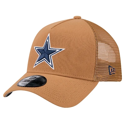 Casquette ajustable 9FORTY en forme de A avec patch latéral et pack de couleurs marron des Cowboys de Dallas de New Era pour homme