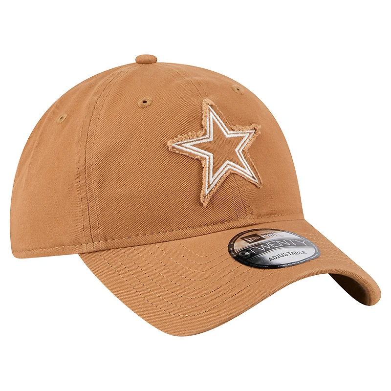 Casquette ajustable Dallas Cowboys Stamp 9TWENTY marron New Era pour homme