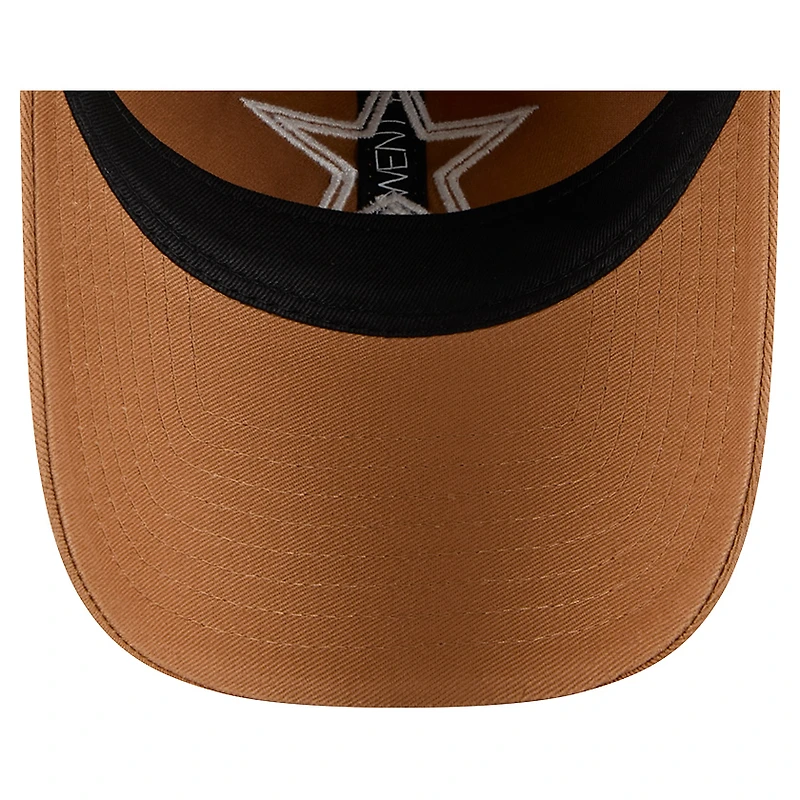 Men's New Era Brown Dallas Cowboys Stamp 9TWENTY Adjustable Hat