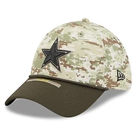 Men's New Era  Camo/Dark Green Dallas Cowboys 2025 Salute to Service 39THIRTY Flex Hat