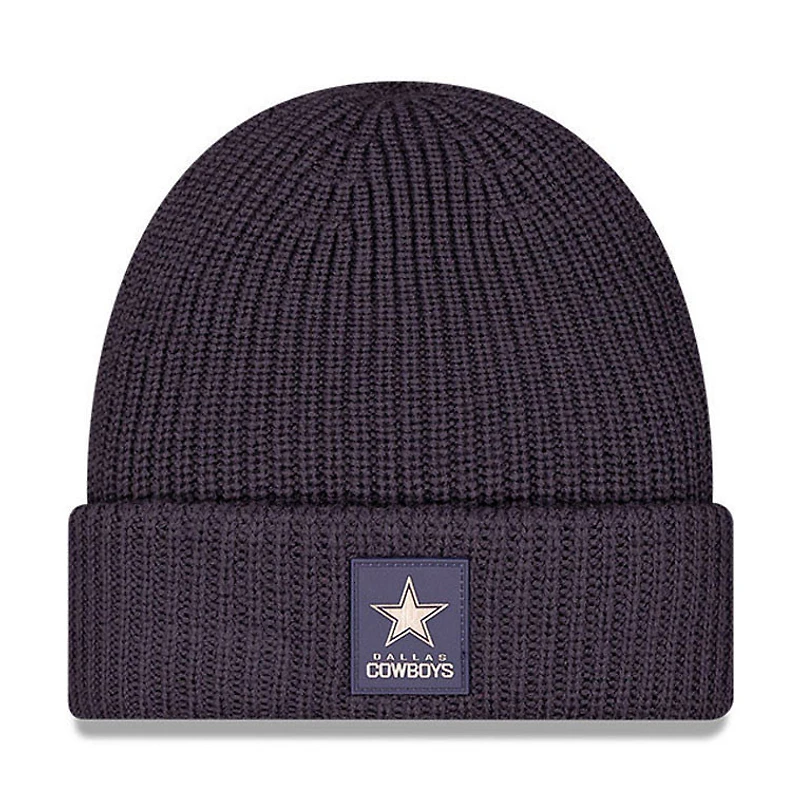 Men's New Era Charcoal Dallas Cowboys 2025 Sideline Cold Weather Cuffed Knit Hat