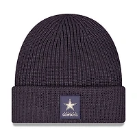 Men's New Era Charcoal Dallas Cowboys 2025 Sideline Cold Weather Cuffed Knit Hat
