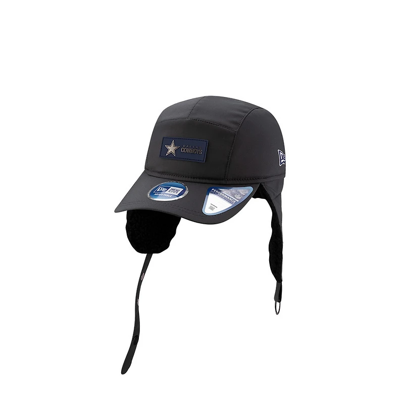 Casquette ajustable à oreilles de chien Sideline Runner 2025 des Cowboys de Dallas de New Era pour homme, couleur anthracite