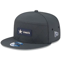 Men's New Era Charcoal Dallas Cowboys 2025 Sideline Cold Weather Split Panel 9FIFTY Snapback Hat