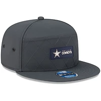 Men's New Era Charcoal Dallas Cowboys 2025 Sideline Cold Weather Split Panel 9FIFTY Snapback Hat