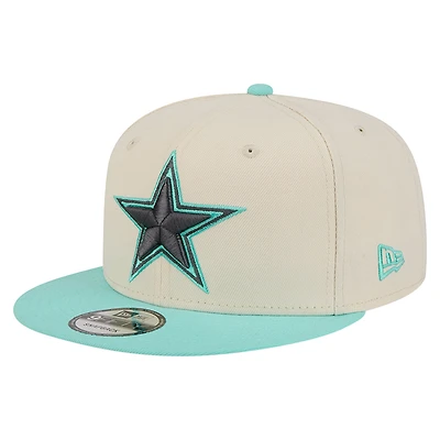 Casquette snapback New Era 9FIFTY pour homme, bleu clair/marine, Dallas Cowboys, coloris bicolore