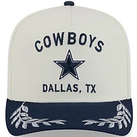 Casquette snapback 9FIFTY A-Frame New Era crème/bleu marine pour homme, Dallas Cowboys, draft NFL 2025