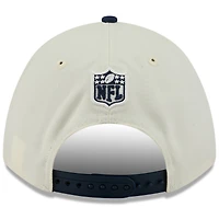 Men's New Era Cream/Navy Dallas Cowboys 2025 NFL Draft 9FORTY M-Crown A-Frame Adjustable Hat
