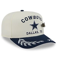 Men's New Era Cream/Navy Dallas Cowboys 2025 NFL Draft A-Frame 59FIFTY Fitted Hat