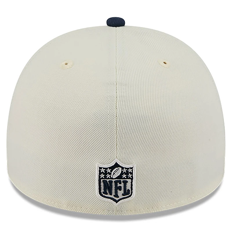Men's New Era Cream/Navy Dallas Cowboys 2025 NFL Draft A-Frame 59FIFTY Fitted Hat