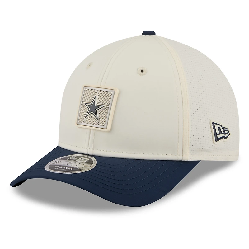 Men's New Era Cream/Navy Dallas Cowboys 2026 NFL Training Camp 9FORTY Adjustable Hat