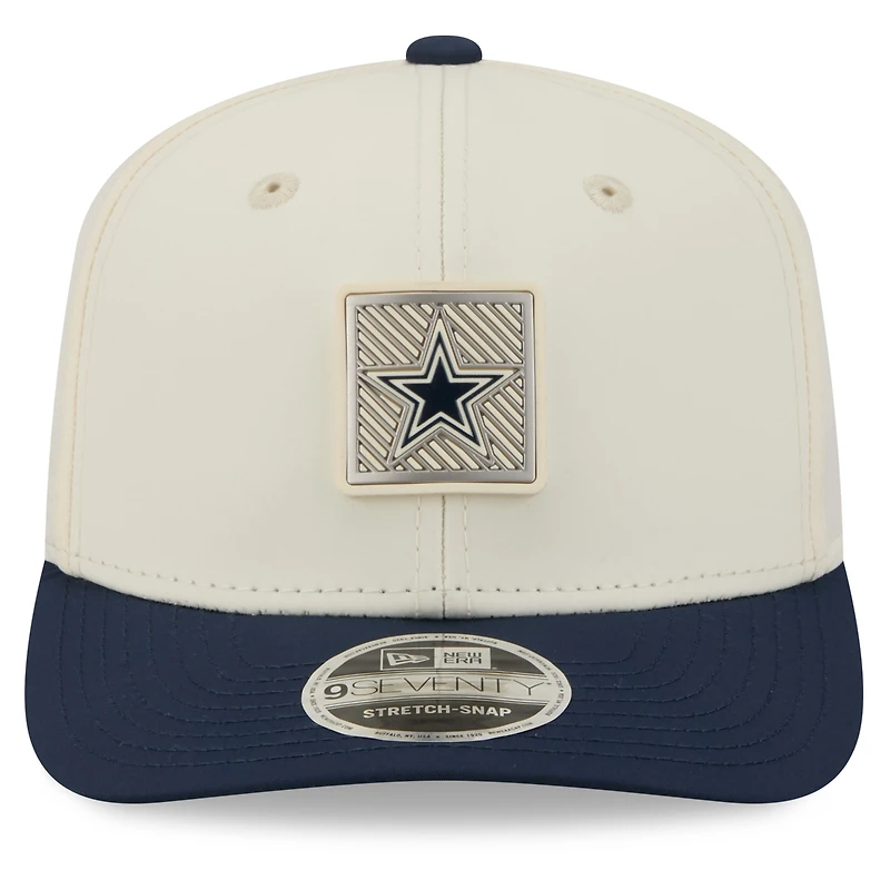 Men's New Era Cream/Navy Dallas Cowboys 2026 NFL Training Camp 9SEVENTY Adjustable Hat