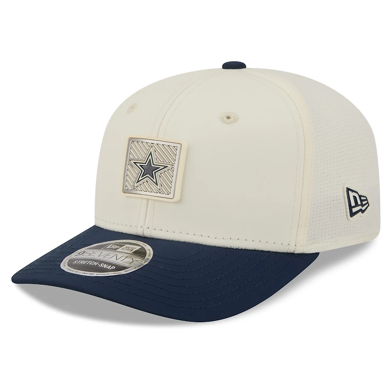 Men's New Era Cream/Navy Dallas Cowboys 2026 NFL Training Camp 9SEVENTY Adjustable Hat