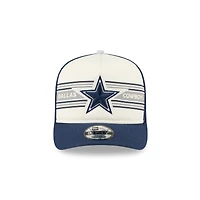 Men's New Era Cream/Navy Dallas Cowboys Banner A-Frame 9FIFTY Snapback Hat