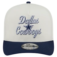 Casquette ajustable 9FIFTY à motif chaînette New Era pour homme, crème/bleu marine, des Cowboys de Dallas