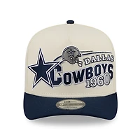 Casquette ajustable New Era crème/marine Dallas Cowboys Classic A-Frame 9FIFTY pour homme