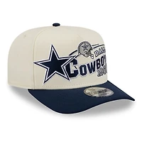 Casquette ajustable New Era crème/marine Dallas Cowboys Classic A-Frame 9FIFTY pour homme