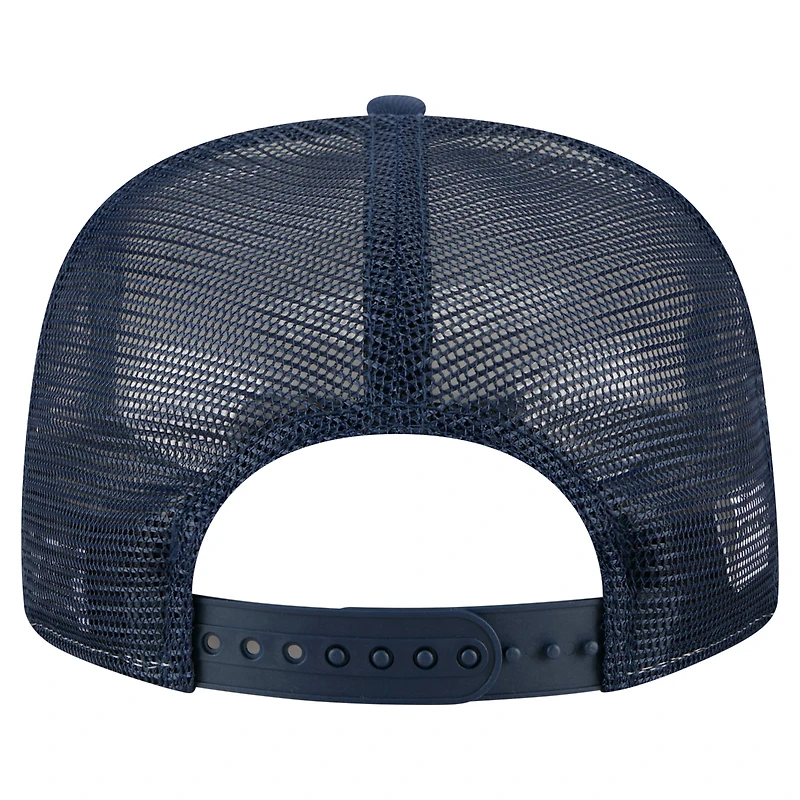 Men's New Era Cream/Navy Dallas Cowboys Cutout A-Frame 9FIFTY Snapback Hat