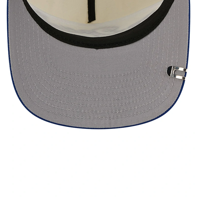 Men's New Era Cream/Royal Dallas Cowboys Golf Flag 19TWENTY Adjustable Hat