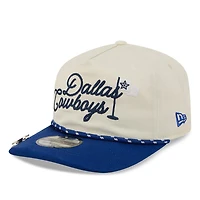 Casquette ajustable New Era crème/bleu roi Dallas Cowboys Golf Flag 19TWENTY