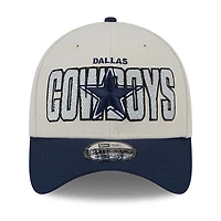 Casquette Flex New Era Dallas Cowboys 2023 NFL Draft 39THIRTY crème pour homme