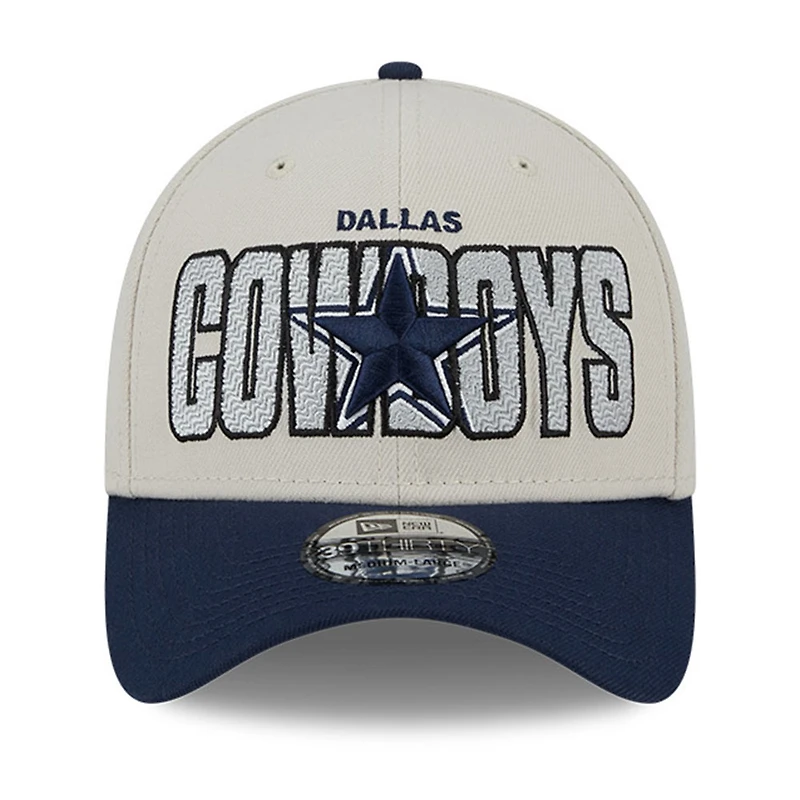Men's New Era Cream Dallas Cowboys 2023 NFL Draft 39THIRTY Flex Hat