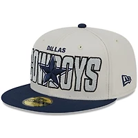 Men's New Era  Cream Dallas Cowboys 2023 NFL Draft On Stage 59FIFTY Fitted Hat