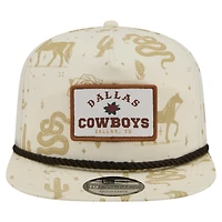 Men's New Era  Cream Dallas Cowboys Desert Rose 19TWENTY Adjustable Hat