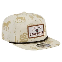 Casquette ajustable New Era 19TWENTY crème Dallas Cowboys Desert Rose pour homme