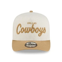 Men's New Era  Cream Dallas Cowboys Herringbone 9FIFTY A-Frame Snapback Hat