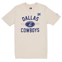 T-shirt historique Dallas Cowboys New Era pour homme, couleur crème