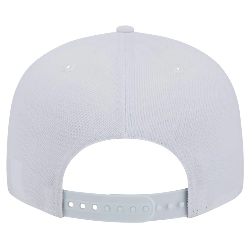 Casquette Snapback 9FIFTY Main Blanc sur Blanc New Era Dallas Cowboys pour hommes