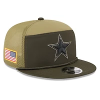 Men's New Era  Dark Green Dallas Cowboys 2025 Salute to Service Split Panel 9FIFTY Snapback Hat