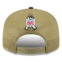 Casquette snapback 9FIFTY à panneau fendu New Era vert foncé Dallas Cowboys 2025 Salute to Service pour homme
