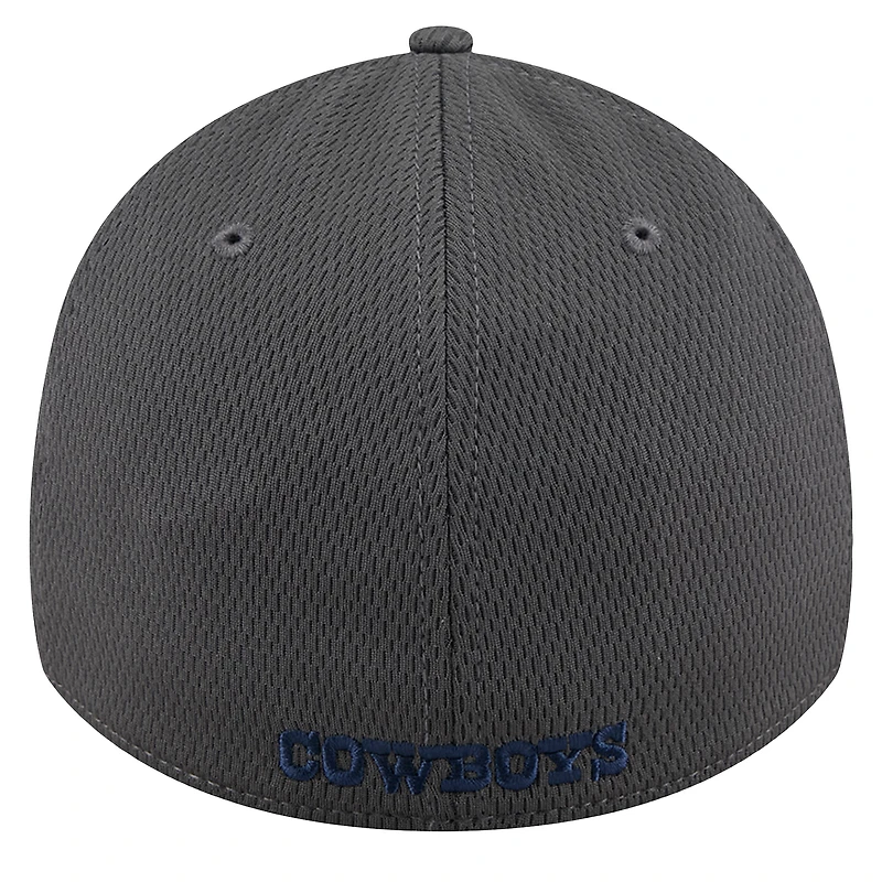 Casquette New Era Graphite Dallas Cowboys Main 39THIRTY Flex pour homme