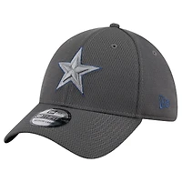 Casquette New Era Graphite Dallas Cowboys Main 39THIRTY Flex pour homme