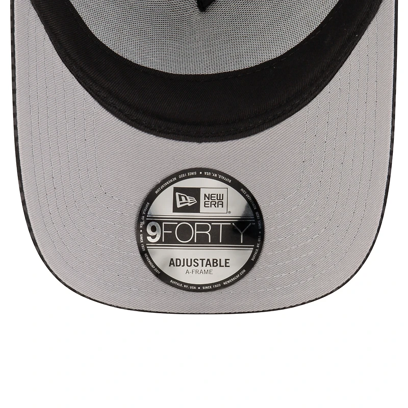 Men's New Era Graphite Dallas Cowboys Midnight Ink Tonal A-Frame 9FORTY Adjustable Hat