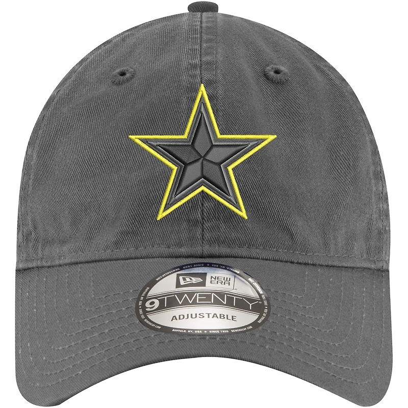 Casquette réglable New Era Graphite Dallas Cowboys Volt 9TWENTY pour hommes