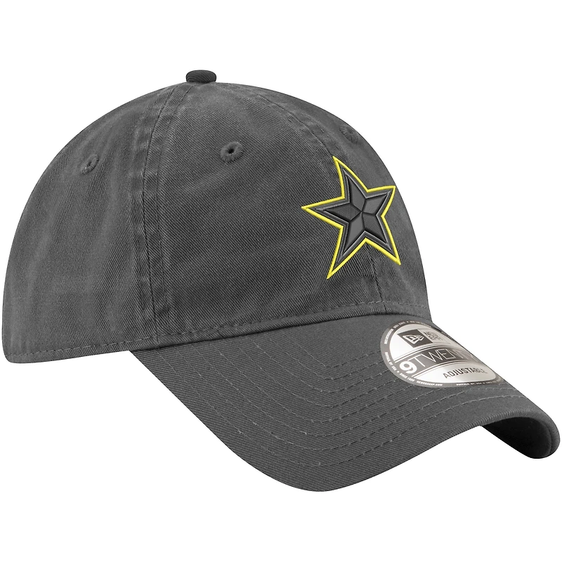 Casquette réglable New Era Graphite Dallas Cowboys Volt 9TWENTY pour hommes