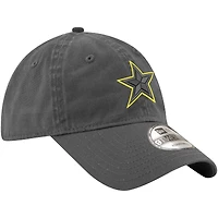 Casquette réglable New Era Graphite Dallas Cowboys Volt 9TWENTY pour hommes