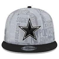 Men's New Era Gray/Black Dallas Cowboys Inspire Change 9FIFTY Snapback Hat