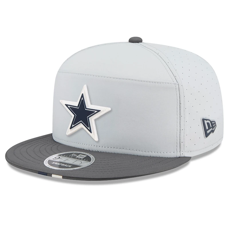 Men's New Era  Gray/Graphite Dallas Cowboys 2025 NFL Training Camp Split Panel 9FIFTY Snapback Hat