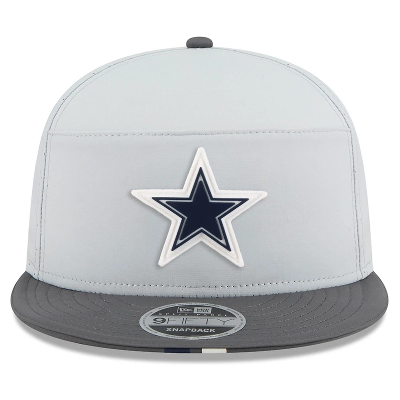 Men's New Era  Gray/Graphite Dallas Cowboys 2025 NFL Training Camp Split Panel 9FIFTY Snapback Hat
