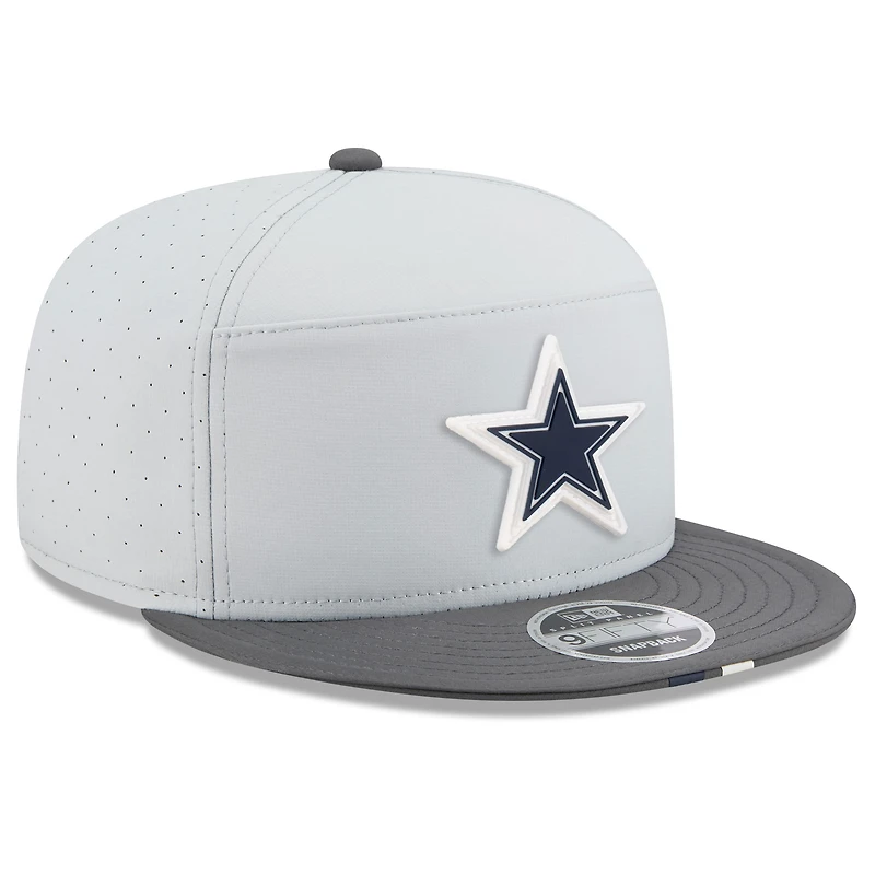 Men's New Era  Gray/Graphite Dallas Cowboys 2025 NFL Training Camp Split Panel 9FIFTY Snapback Hat