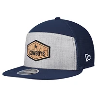 Men's New Era  Gray/Navy Dallas Cowboys Cork Split Panel 9FIFTY Trucker Snapback Hat