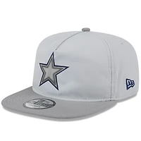 Casquette Snapback de golfeur New Era pour hommes des Dallas Cowboys 2024 NFL Training Camp, grise